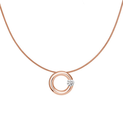 Spannring® Anhänger  von Niessing (N353924-16mm-0.4ct-gloss-cr)