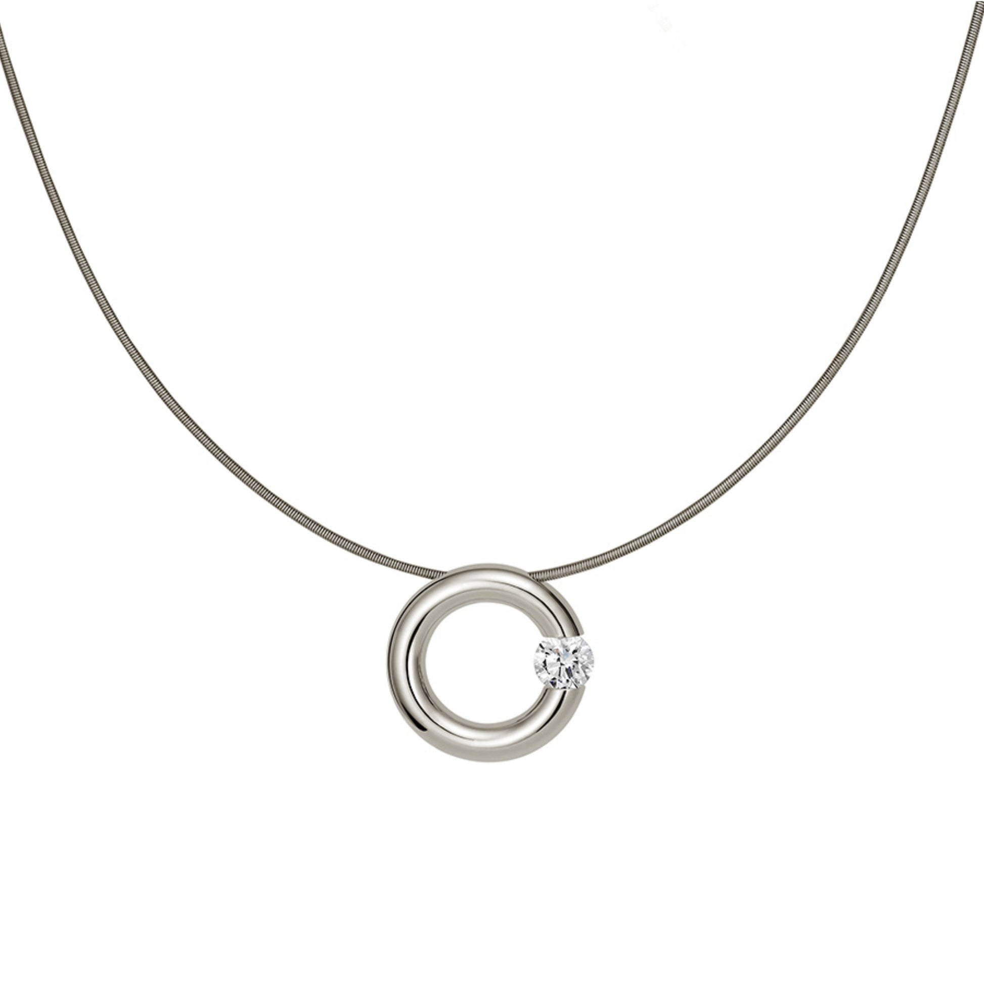 Spannring® Anhänger  • Diamant von Niessing (N353924-17mm-0.5ct-gloss-fg)