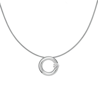 Spannring® Anhänger , Platin • Diamant von Niessing (N353924-17mm-0.5ct-gloss-pt)
