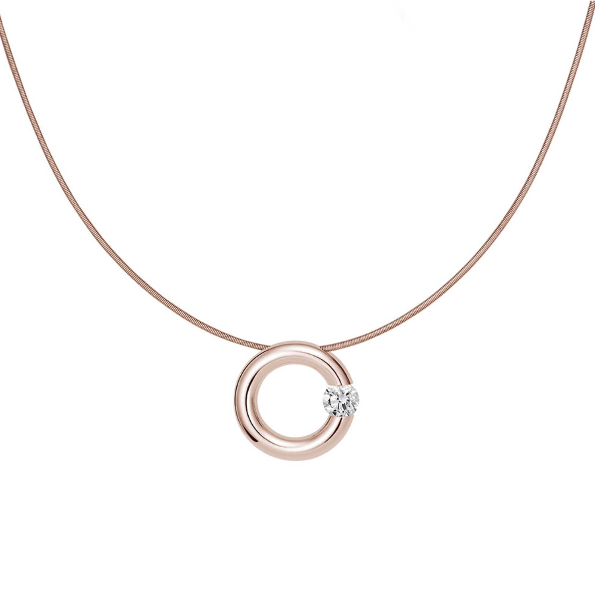Spannring® Anhänger  • Diamant von Niessing (N353924-17mm-0.5ct-gloss-rw)