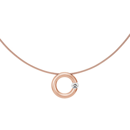 Spannring® Anhänger  von Niessing (N353924-17mm-0.5ct-satin-cr)