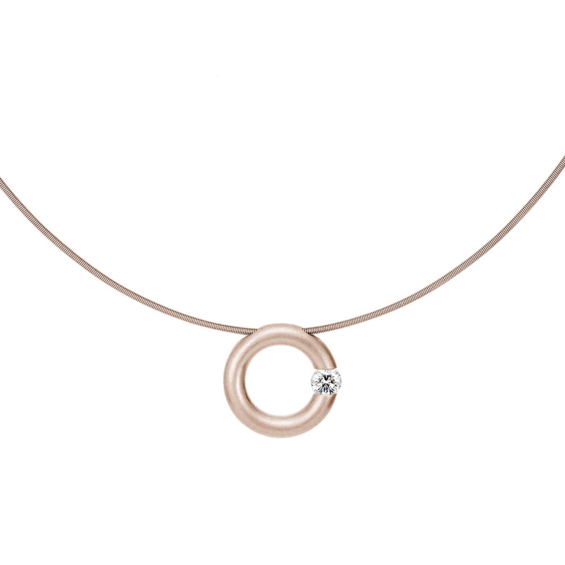 Spannring® Anhänger  • Diamant von Niessing (N353924-17mm-0.5ct-satin-rw)