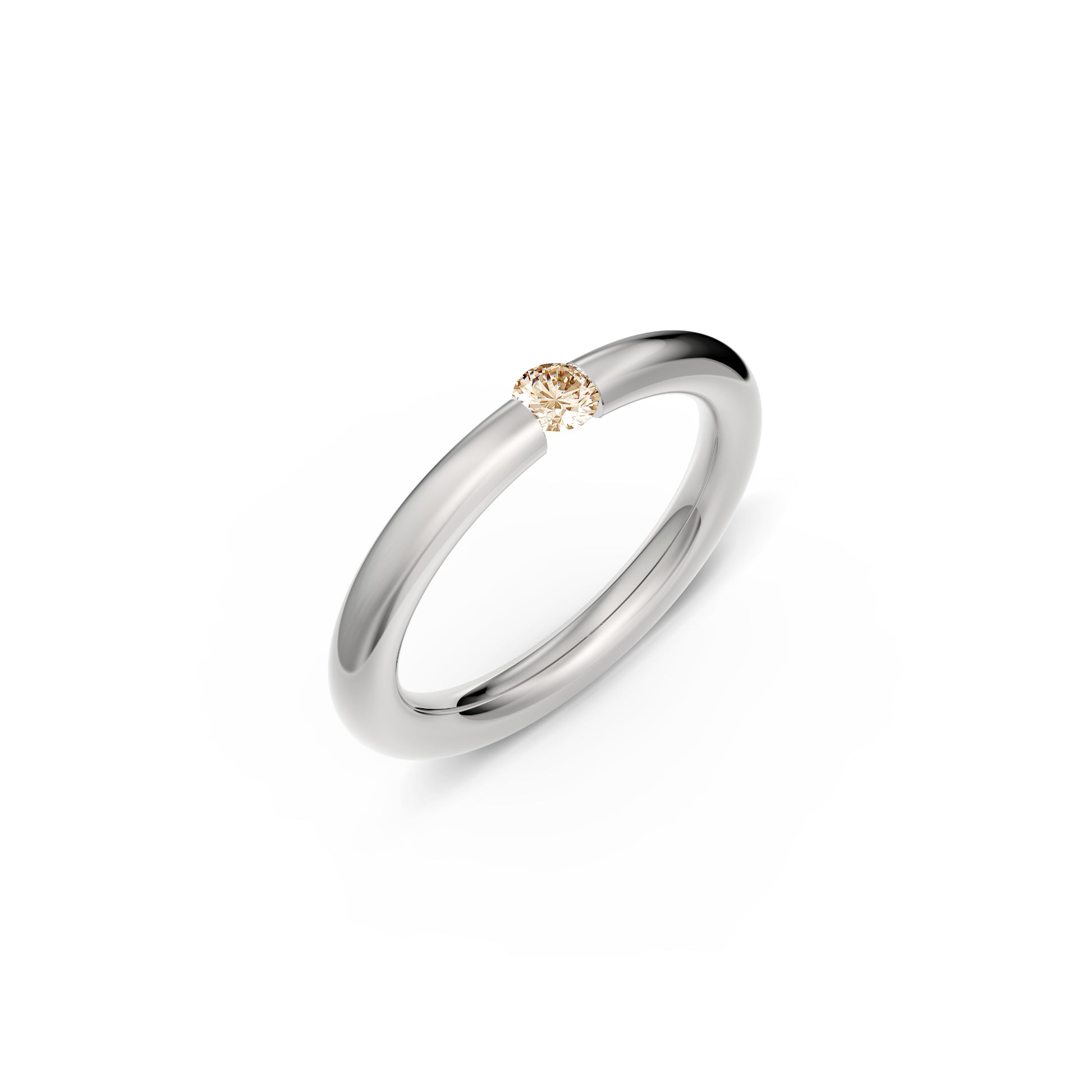 Spannring® Antares , Platin • Diamant von Niessing (N341983-0.12ct-cinnamon-gloss-pt)