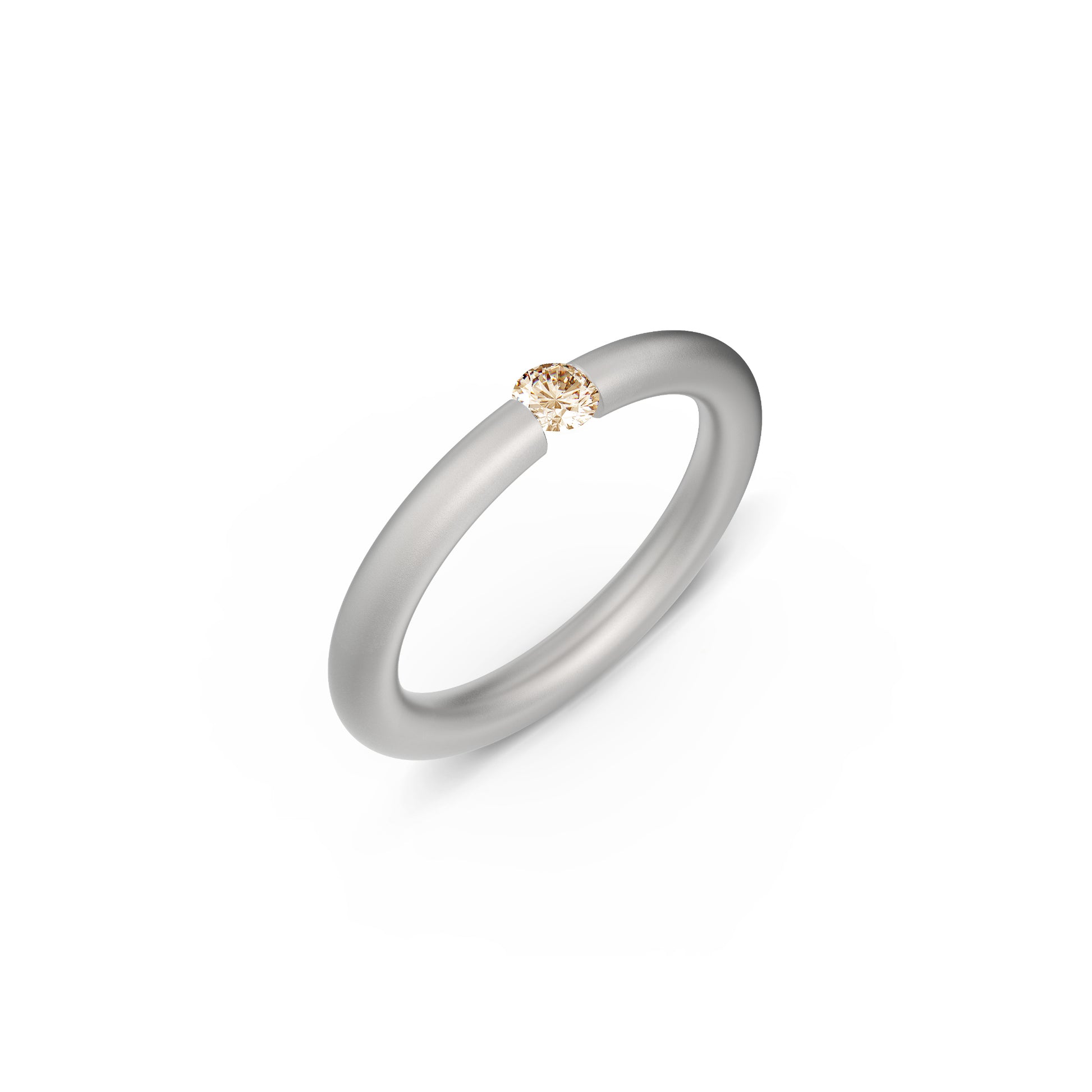 Spannring® Antares , Platin • Diamant von Niessing (N341983-0.12ct-cinnamon-satin-pt)