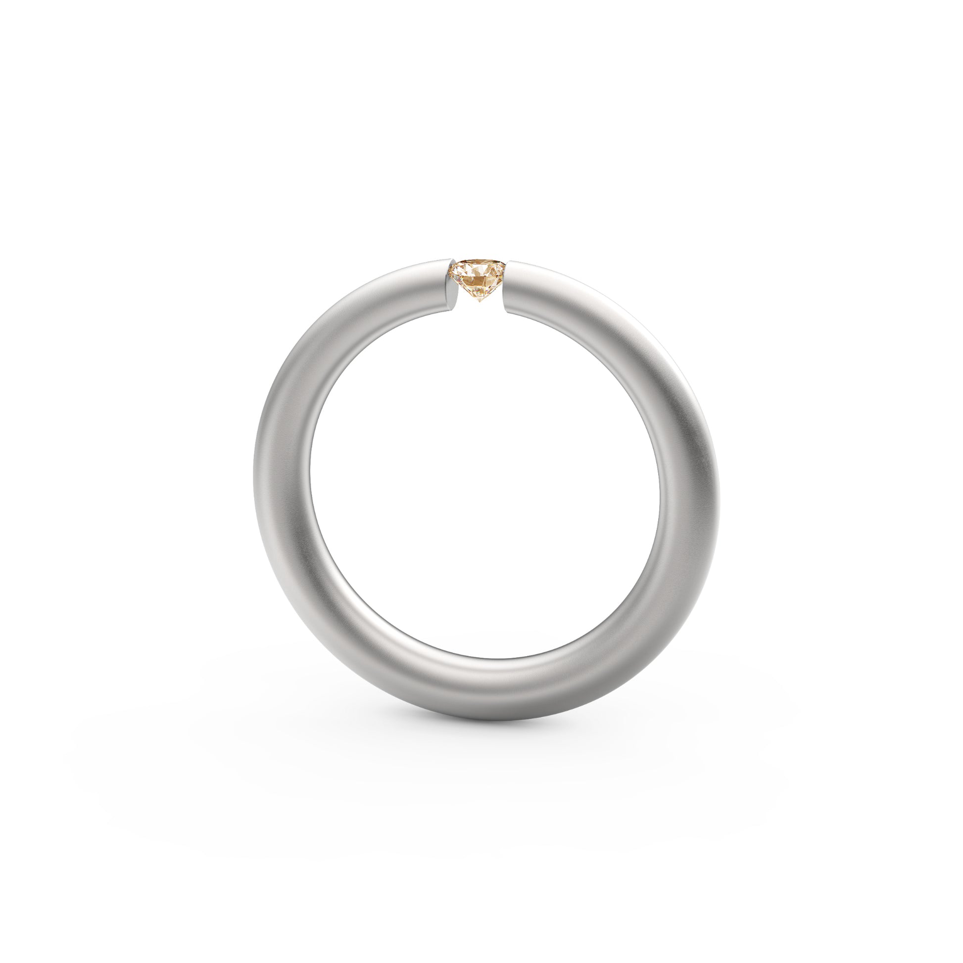 Spannring® Antares , Platin • Diamant von Niessing (N341983-0.12ct-cinnamon-satin-pt)