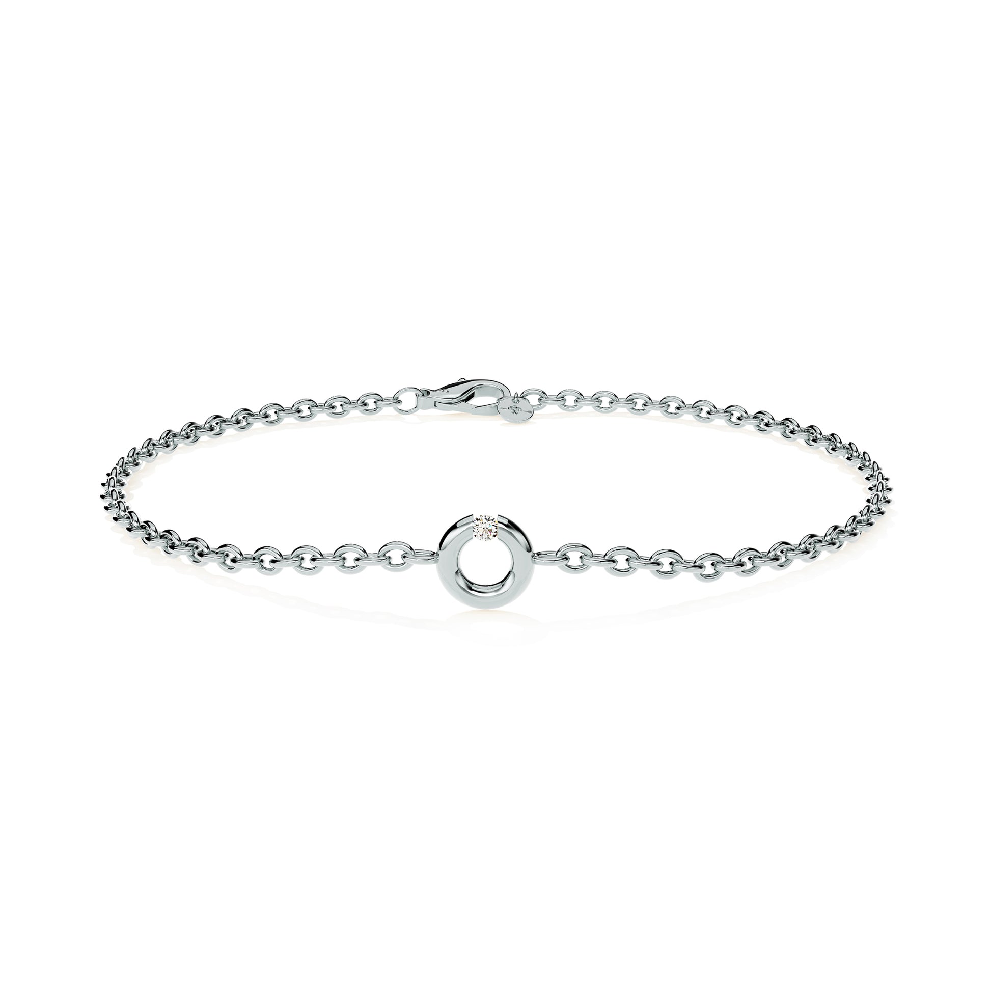 Spannring® Armband, Roségold • Diamant von Niessing (N412924-180mm-0.03ct-pt)