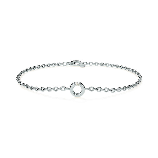Spannring® Armband, Roségold • Diamant von Niessing (N412924-180mm-0.03ct-pt)