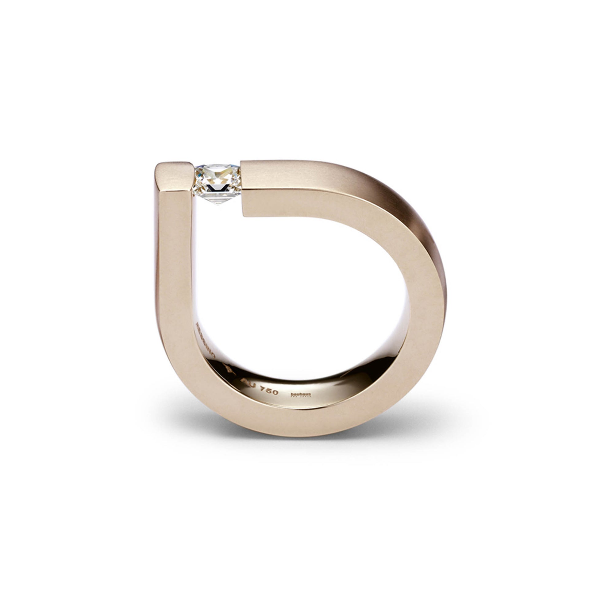 Spannring Bauhaus • Diamant von Niessing (N351919-4.8mm-0.4ct-satin-rw)