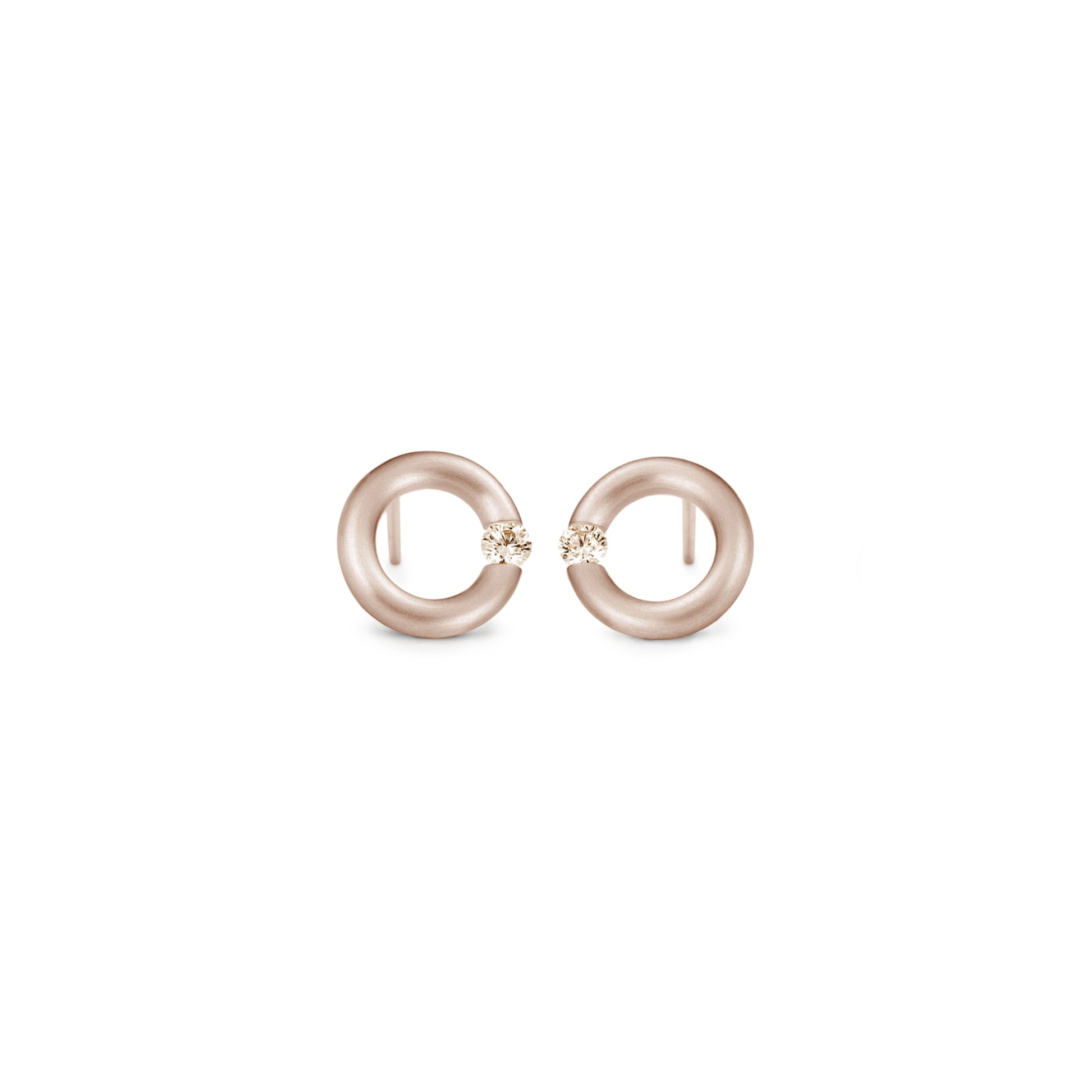Spannring® Ohrstecker  • Diamant von Niessing (N354924-10mm-0.08ct-cinnamon-satin-rw)