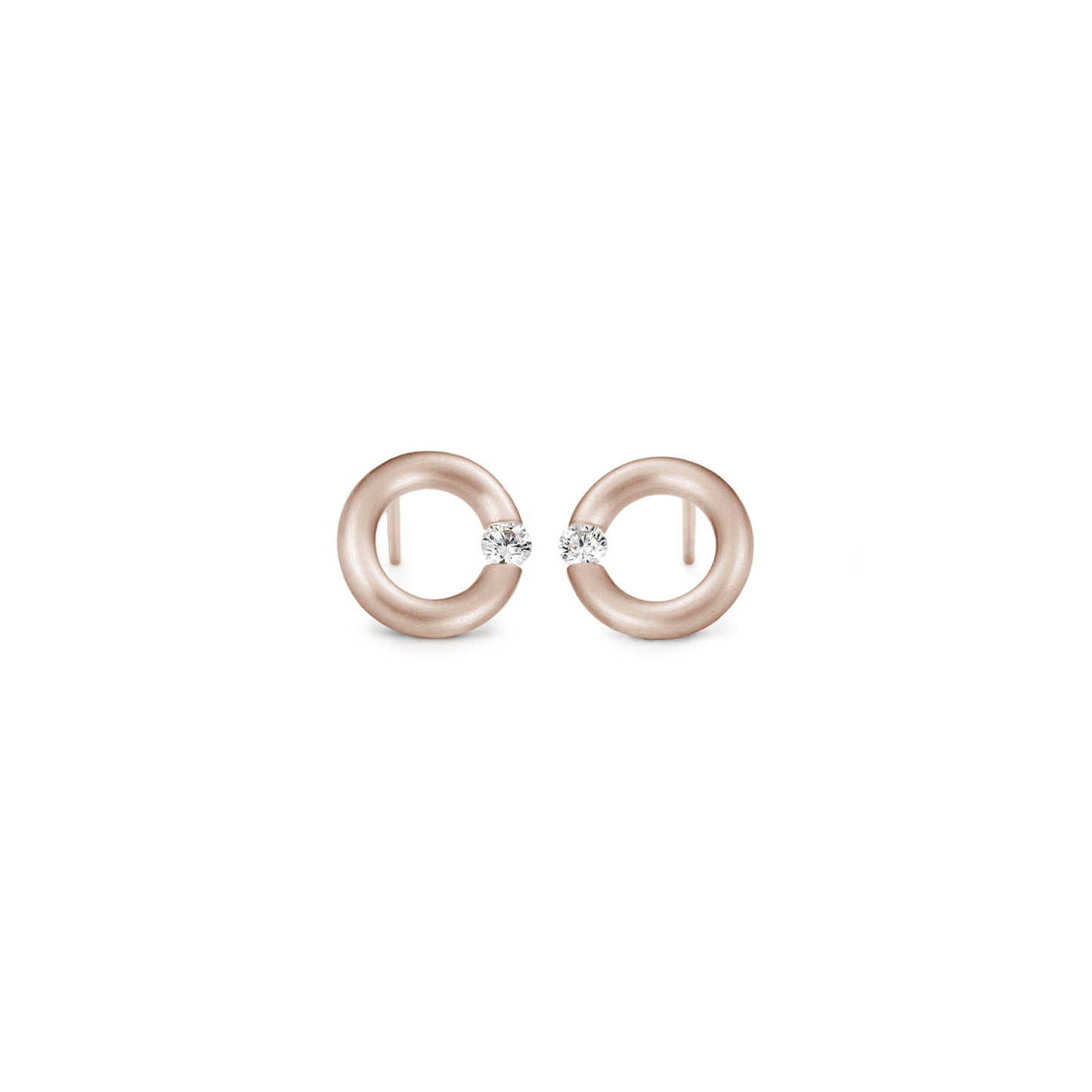 Spannring® Ohrstecker  • Diamant von Niessing (N354924-10mm-0.08ct-satin-rw)