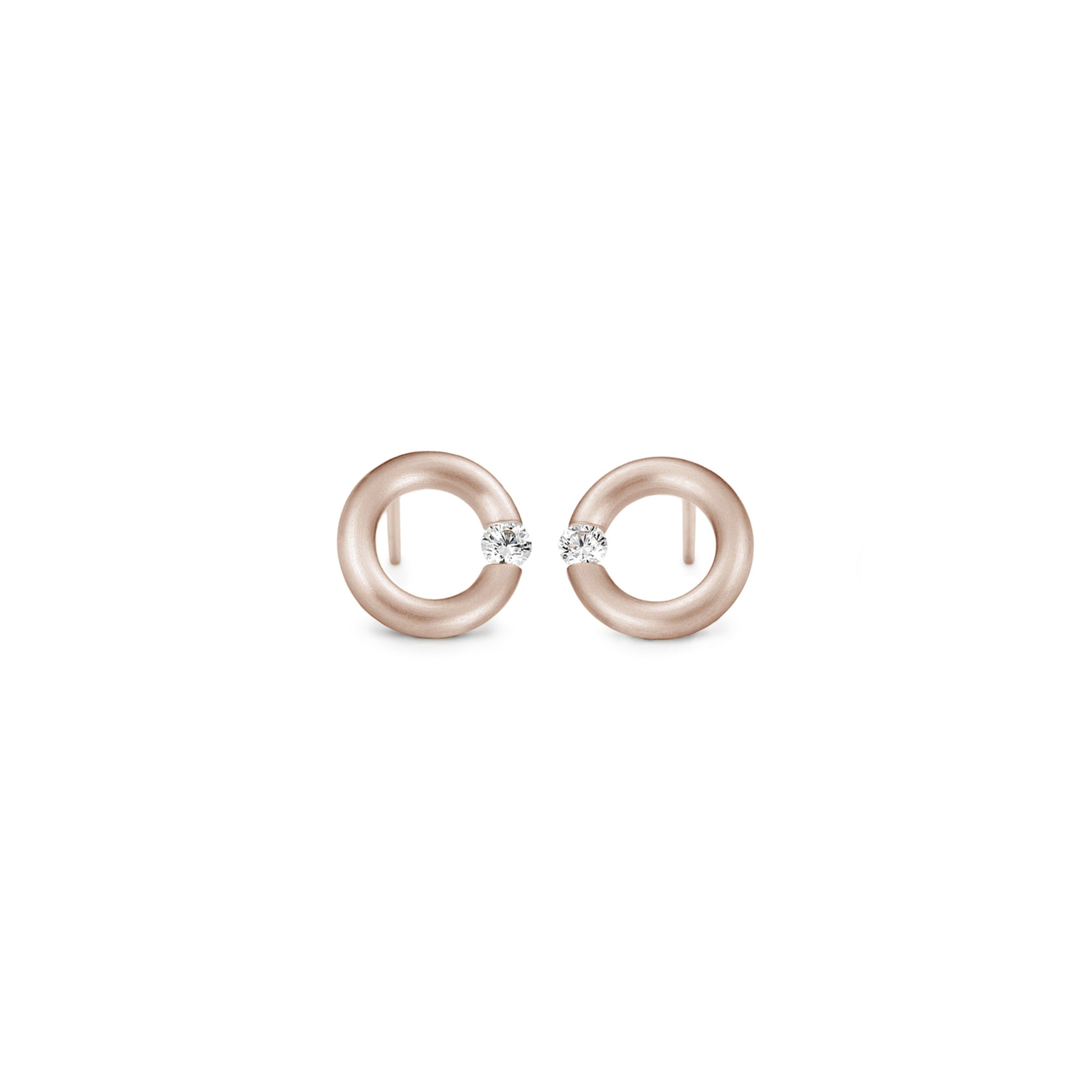 Spannring® Ohrstecker  • Diamant von Niessing (N354924-10mm-0.08ct-satin-rw)