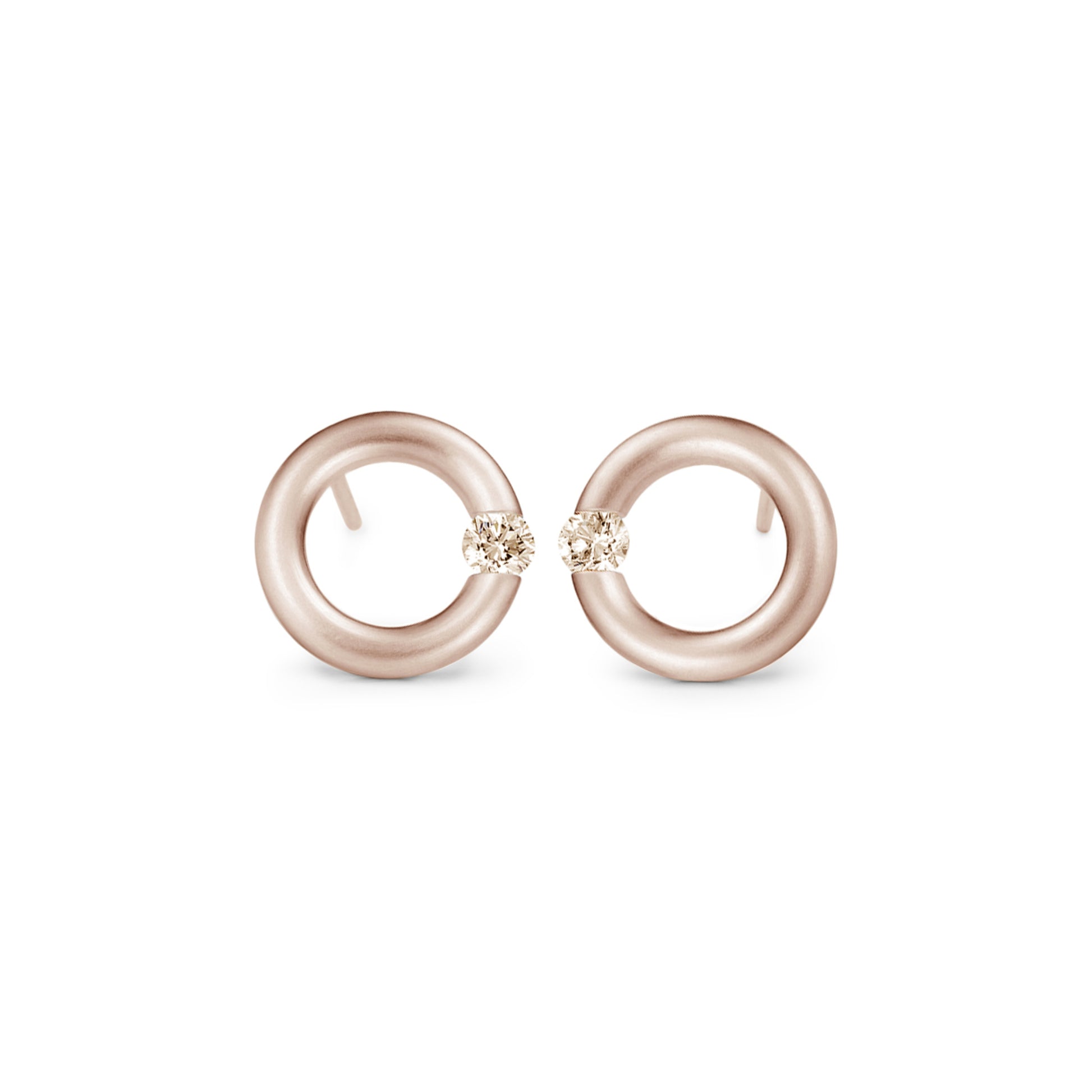 Spannring® Ohrstecker  • Diamant von Niessing (N354924-12mm-0.16ct-cinnamon-satin-rw)