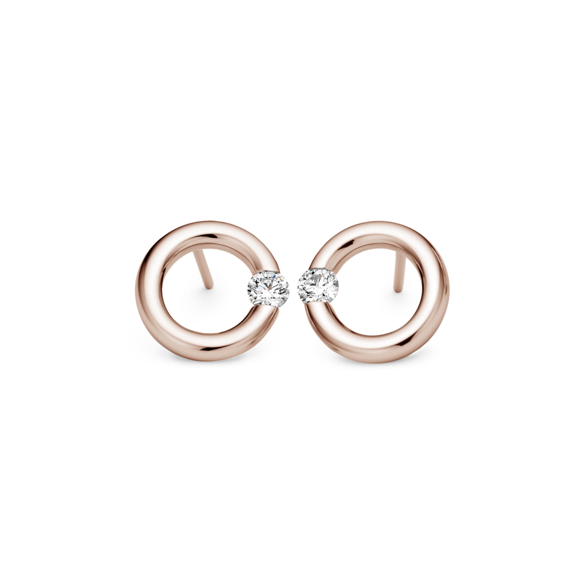 Spannring® Ohrstecker  • Diamant von Niessing (N354924-12mm-0.16ct-gloss-rw)