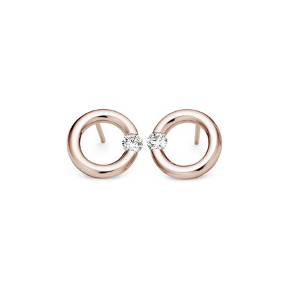 Spannring® Ohrstecker  • Diamant von Niessing (N354924-12mm-0.16ct-gloss-rw)