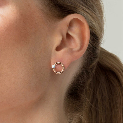 Spannring® Ohrstecker  • Diamant von Niessing (N354924-12mm-0.16ct-gloss-rw)