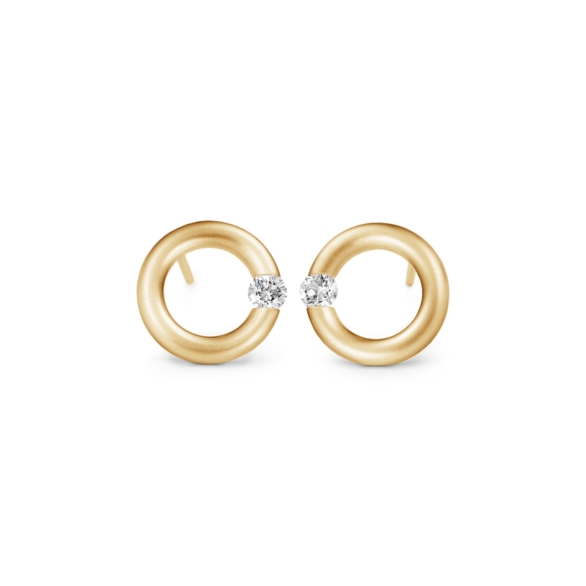 Spannring® Ohrstecker  • Diamant von Niessing (N354924-12mm-0.16ct-satin-cy)