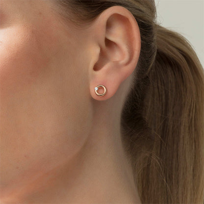 Spannring® Ohrstecker  • Diamant von Niessing (N354924-8mm-0.05ct-satin-rw)