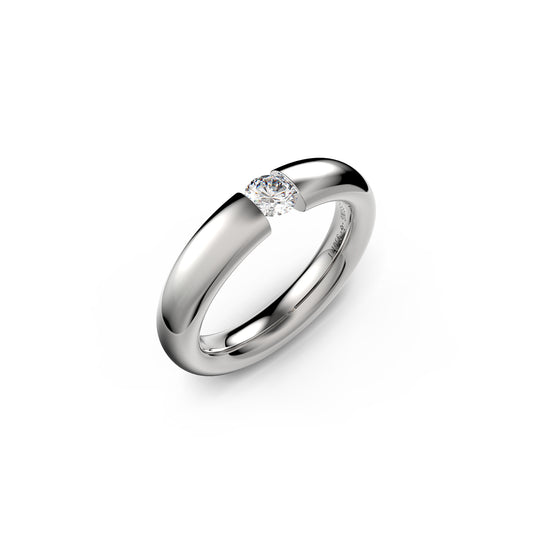 Spannring® Oval , Platin • Diamant von Niessing (N141793-0.25ct-gloss-pt)