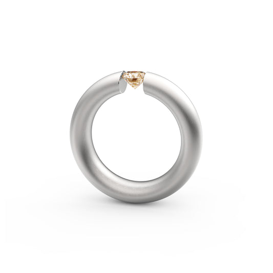 Spannring® Oval , Platin • Diamant von Niessing (N141793-0.5ct-cinnamon-satin-pt)