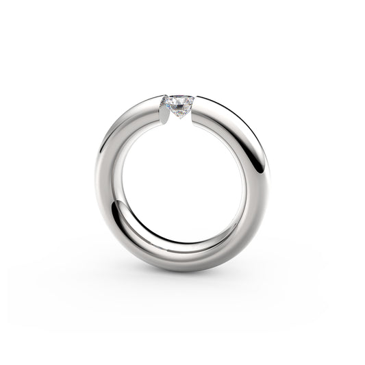 Spannring® Oval , Platin • Diamant von Niessing (N141793-0.5ct-gloss-pt)