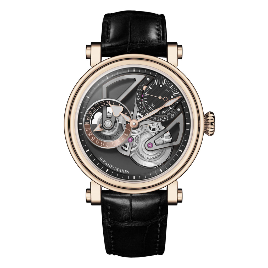 Speake-Marin Dual Time Red Gold (424209250) aus Rotgold, Leder