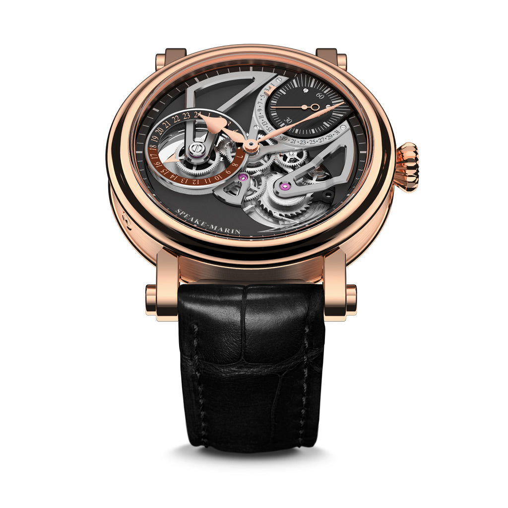 Speake-Marin Dual Time Red Gold (424209250) aus Rotgold, Leder