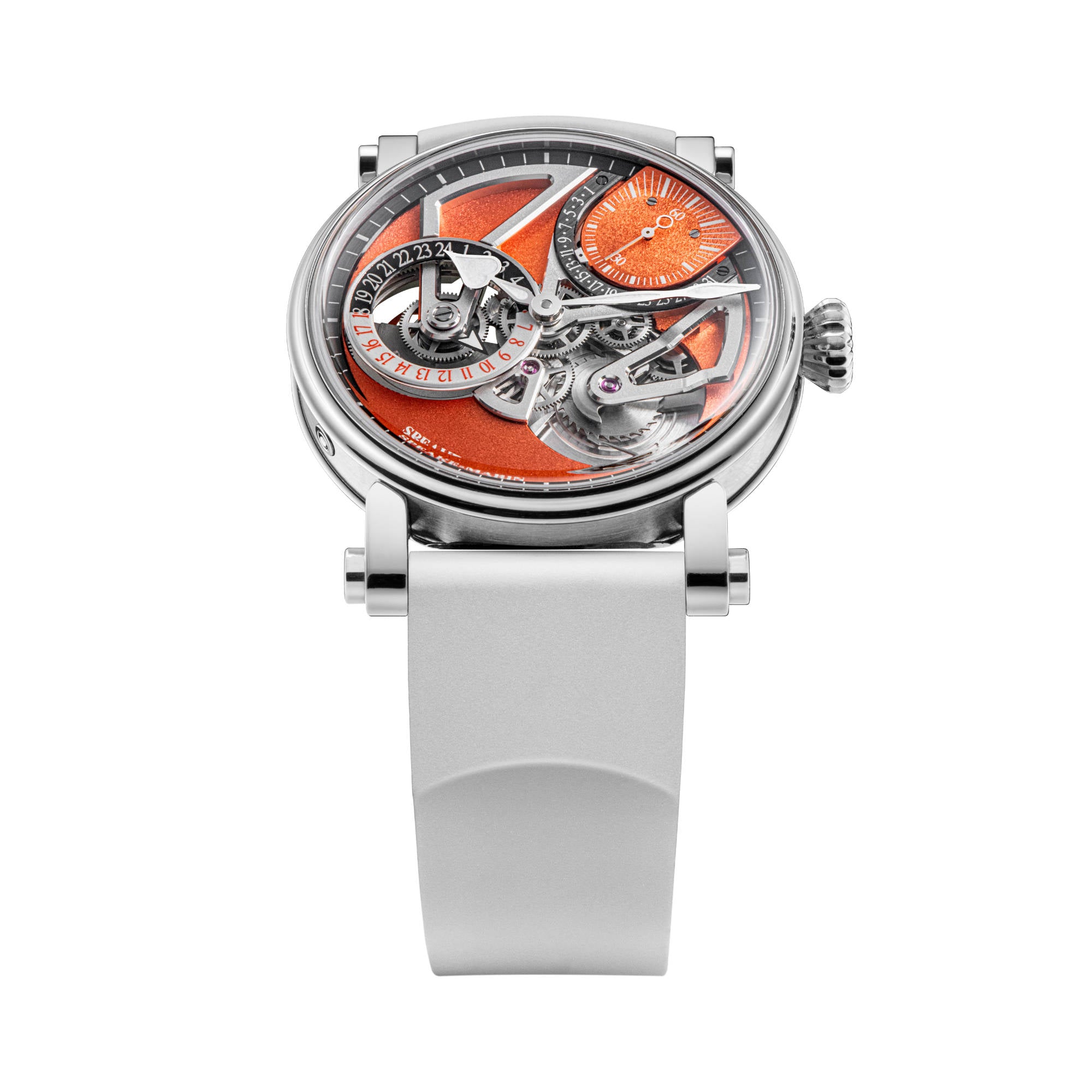 Speake-Marin Dual Time Terracotta (413809020) aus Titan mit Saphir