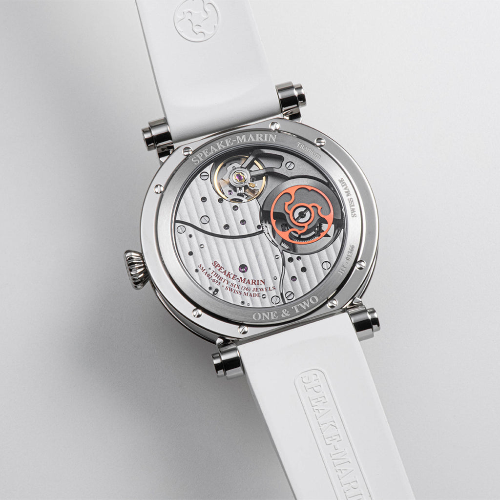 Speake-Marin Dual Time Terracotta (413809020) aus Titan mit Saphir