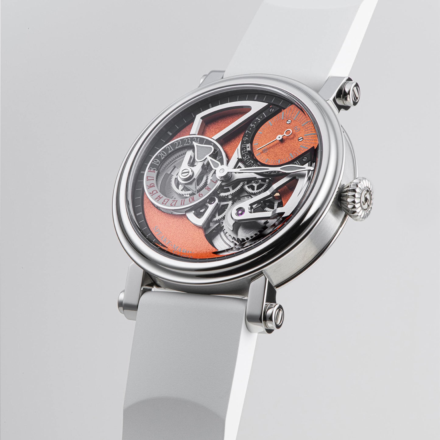 Speake-Marin Dual Time Terracotta (413809020) aus Titan mit Saphir