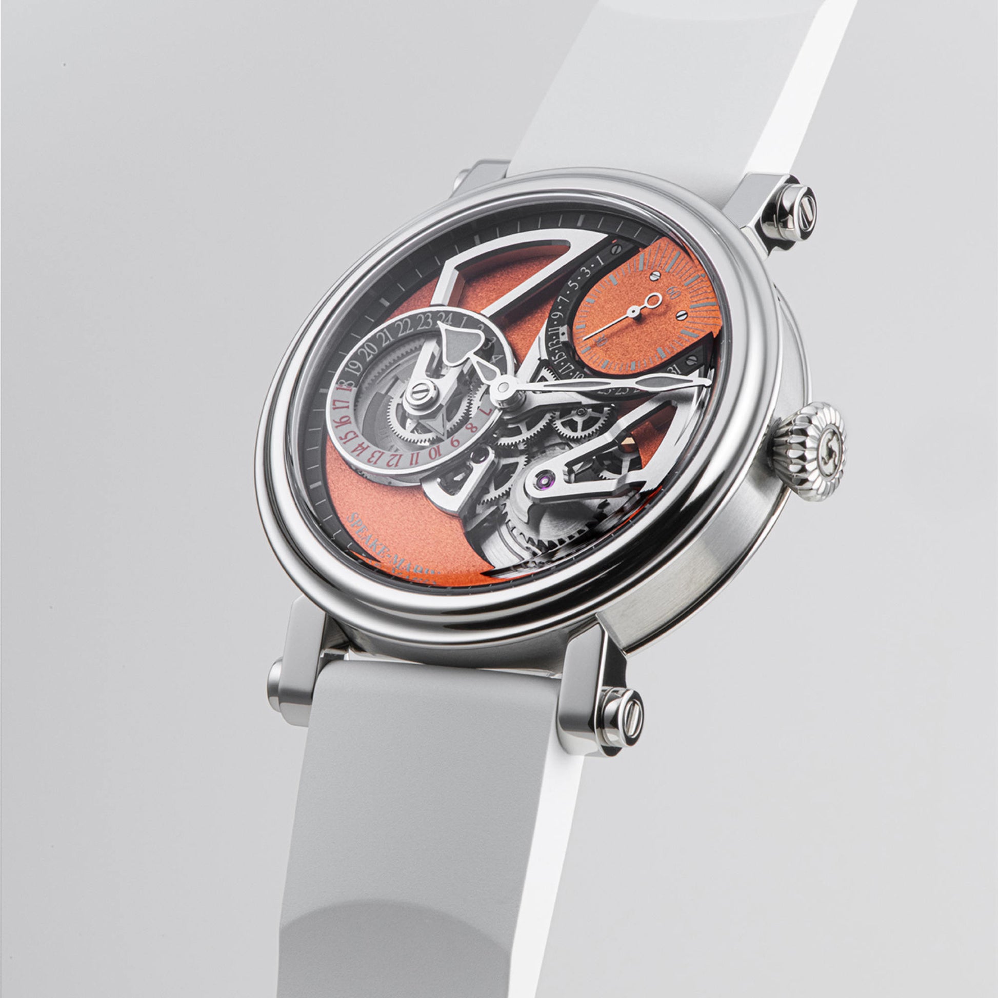 Speake-Marin Dual Time Terracotta (413809020) aus Titan mit Saphir