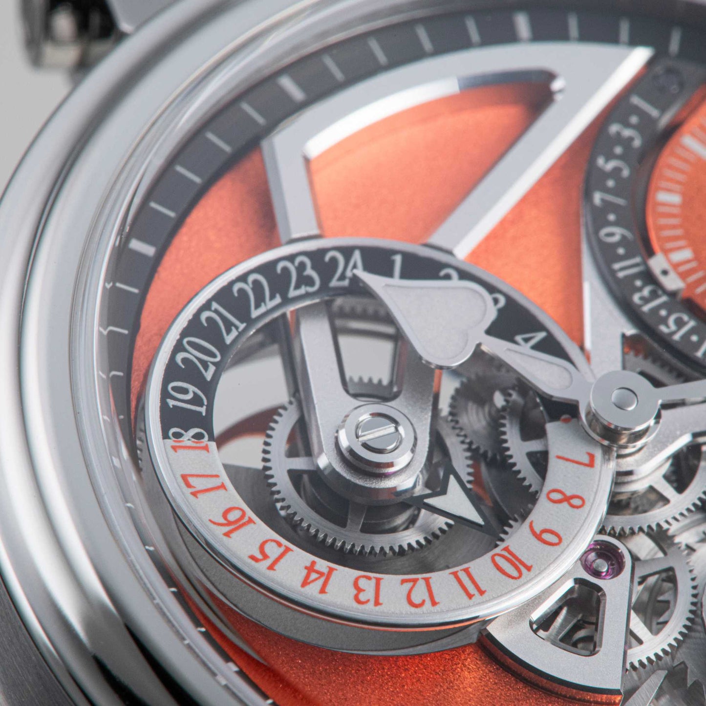 Speake-Marin Dual Time Terracotta (413809020) aus Titan mit Saphir