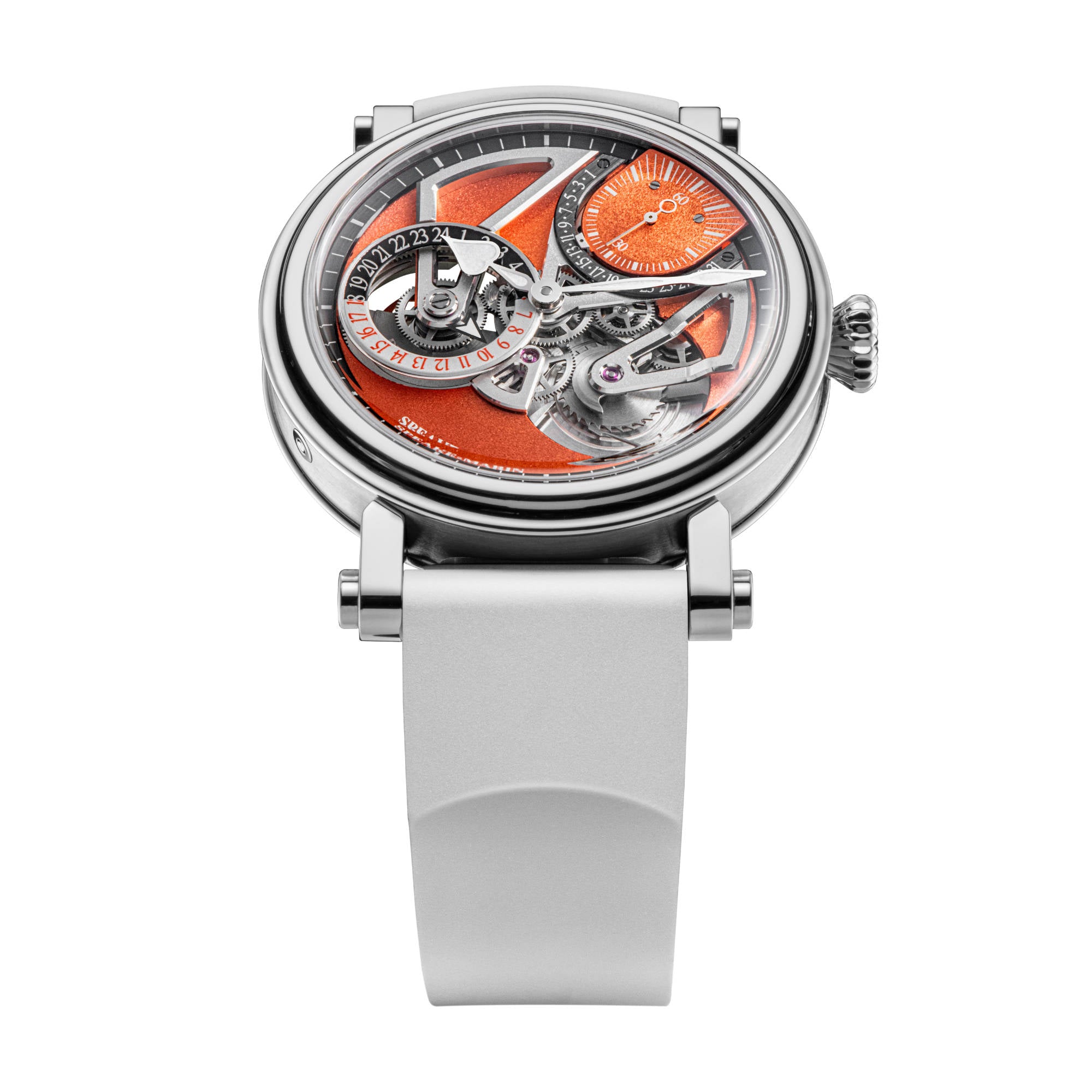 Speake-Marin Dual Time Terracotta (414209020) aus Titan mit Saphir