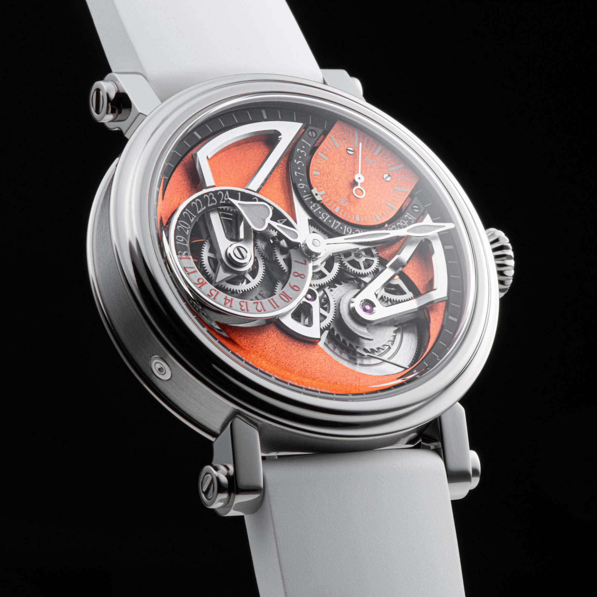 Speake-Marin Dual Time Terracotta (414209020) aus Titan mit Saphir