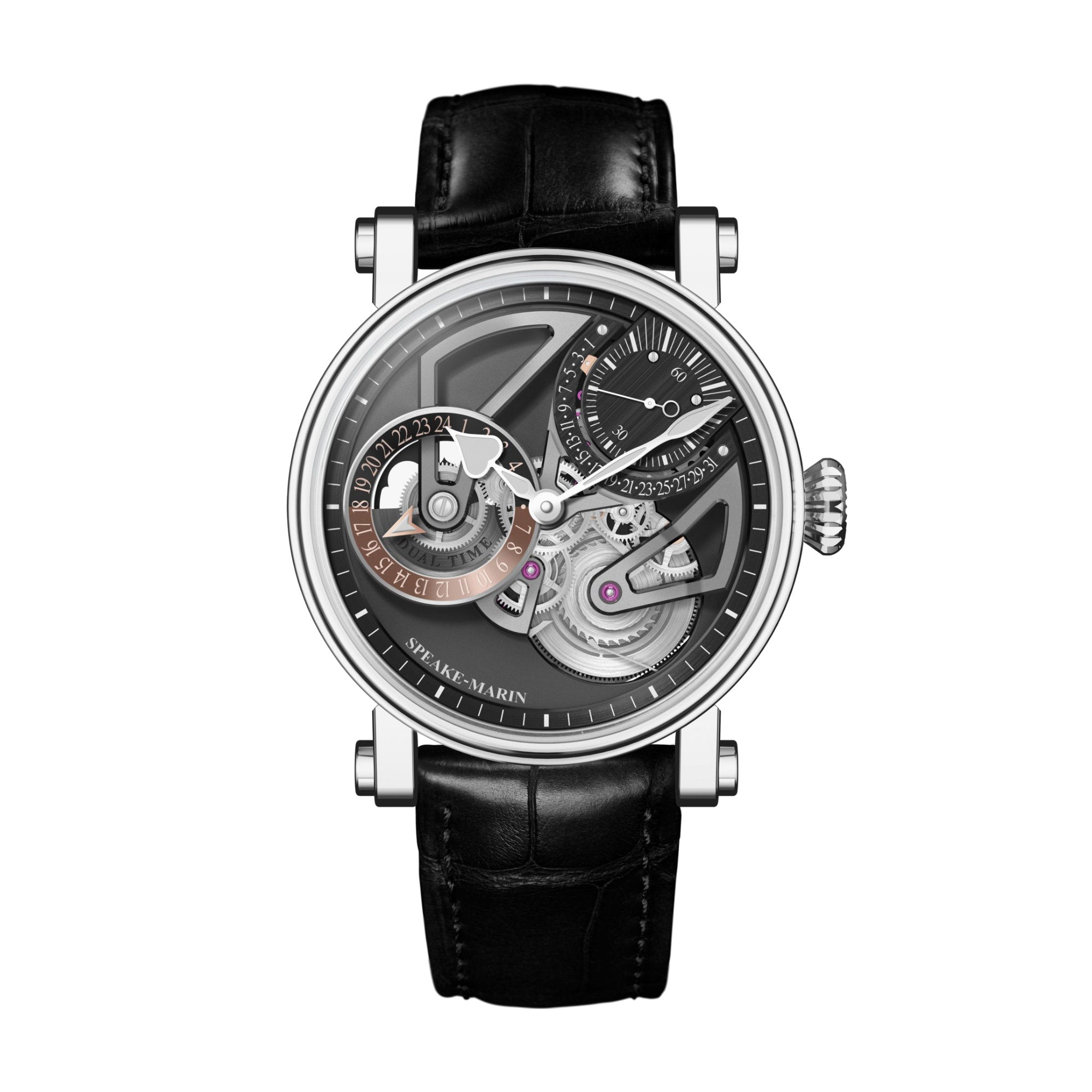 Speake-Marin Dual Time Titanium (413809250) aus Titan, Leder