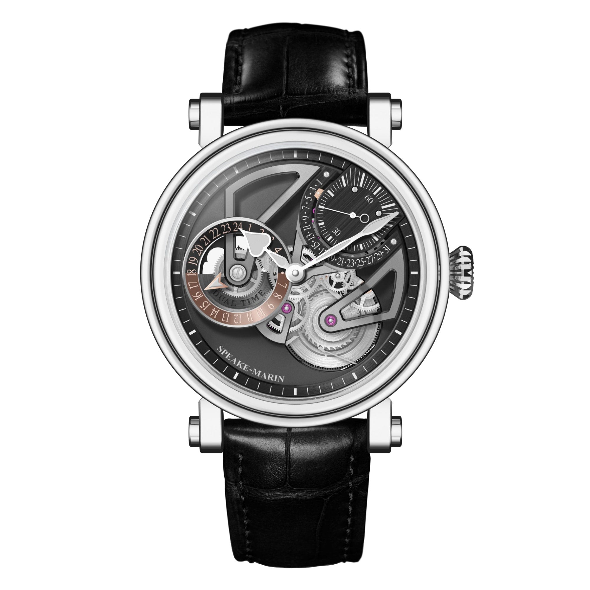 Speake-Marin Dual Time Titanium (414209250) aus Titan, Leder