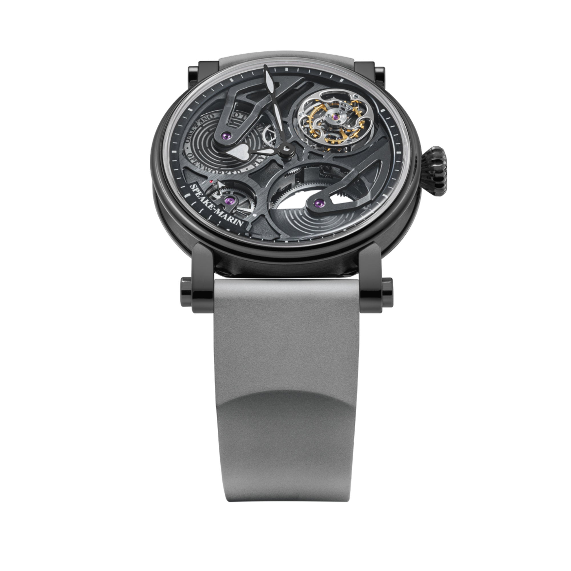 Speake-Marin Openworked Tourbillon Black DLC (413811040) aus Titan mit Rubin