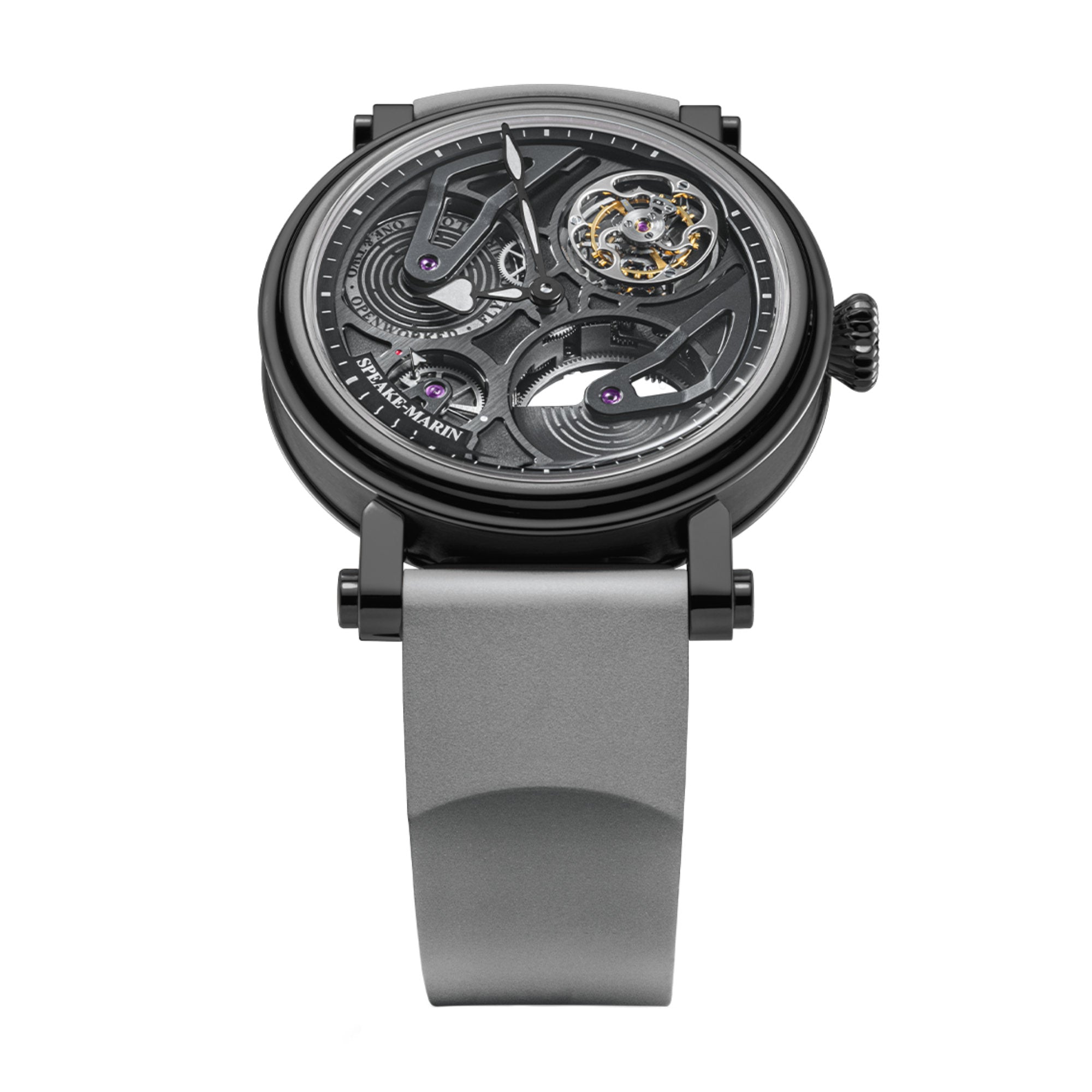 Speake-Marin Openworked Tourbillon Black DLC (414211040) aus Titan mit Rubin
