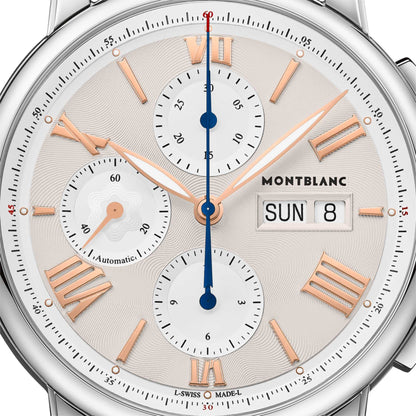 Star Legacy Chronograph Day & Date, Edelstahl • Perlmutt • Saphir von Montblanc (126080)