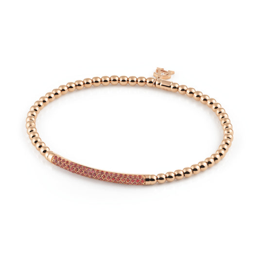 Stretchy Armband, Roségold • Diamant • Saphir von Al Coro (A350OSR17)