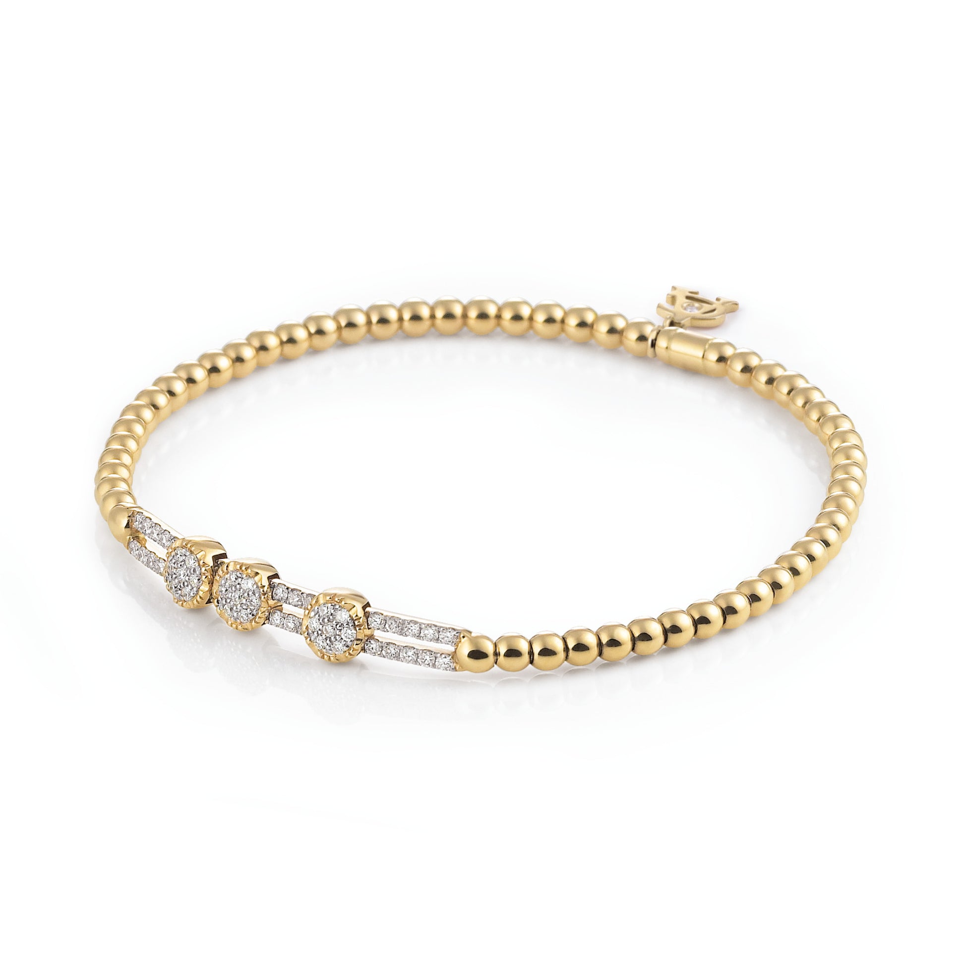 Stretchy Armband, Bicolor-Gold • Diamant von Al Coro (A358G)