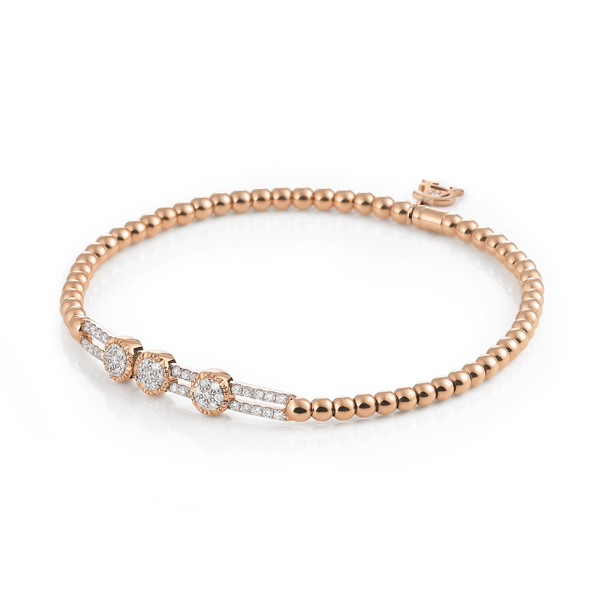 Stretchy Armband, Bicolor-Gold • Diamant von Al Coro (A358R)