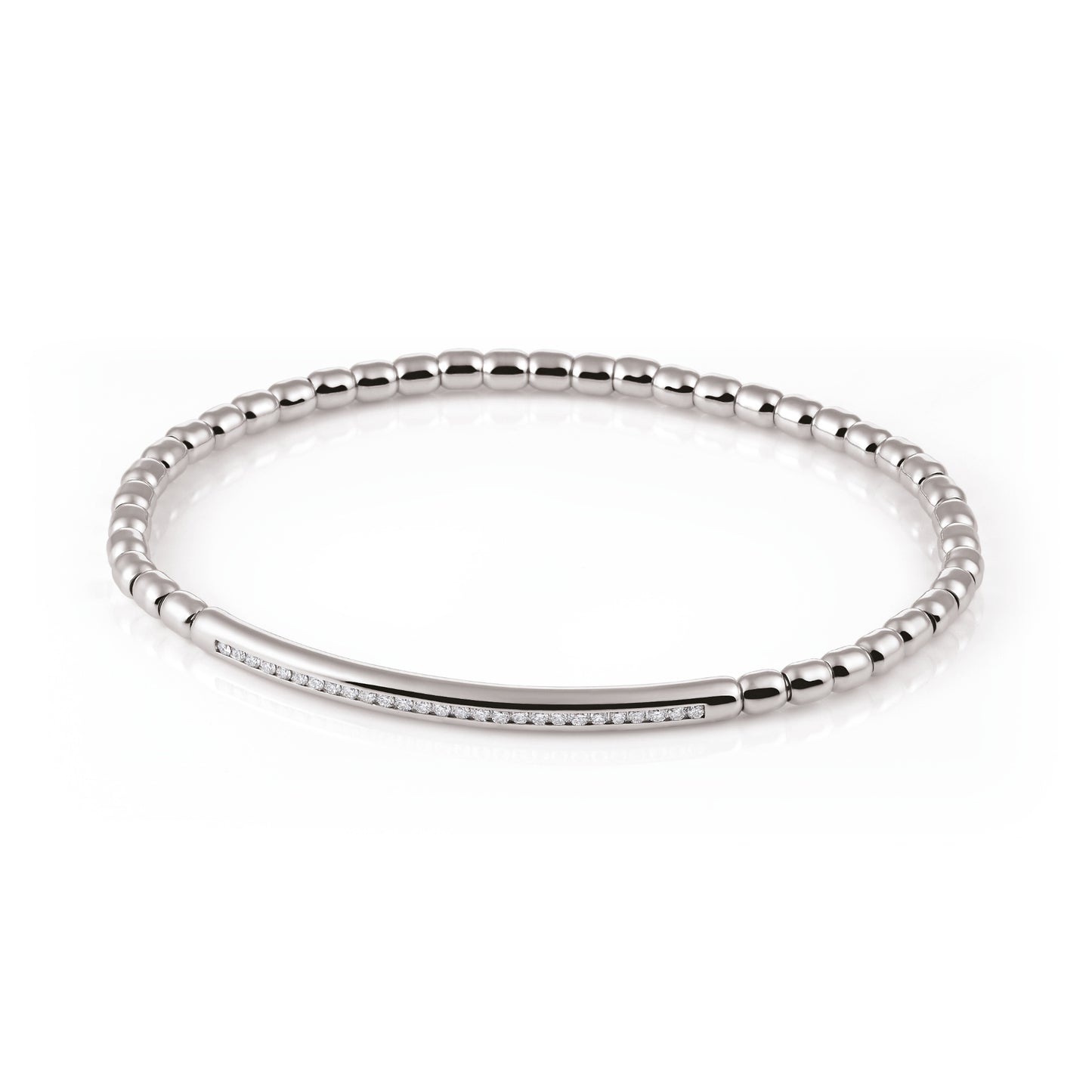 Stretchy Uomo Armband, Weißgold • Diamant von Al Coro (A361W20)