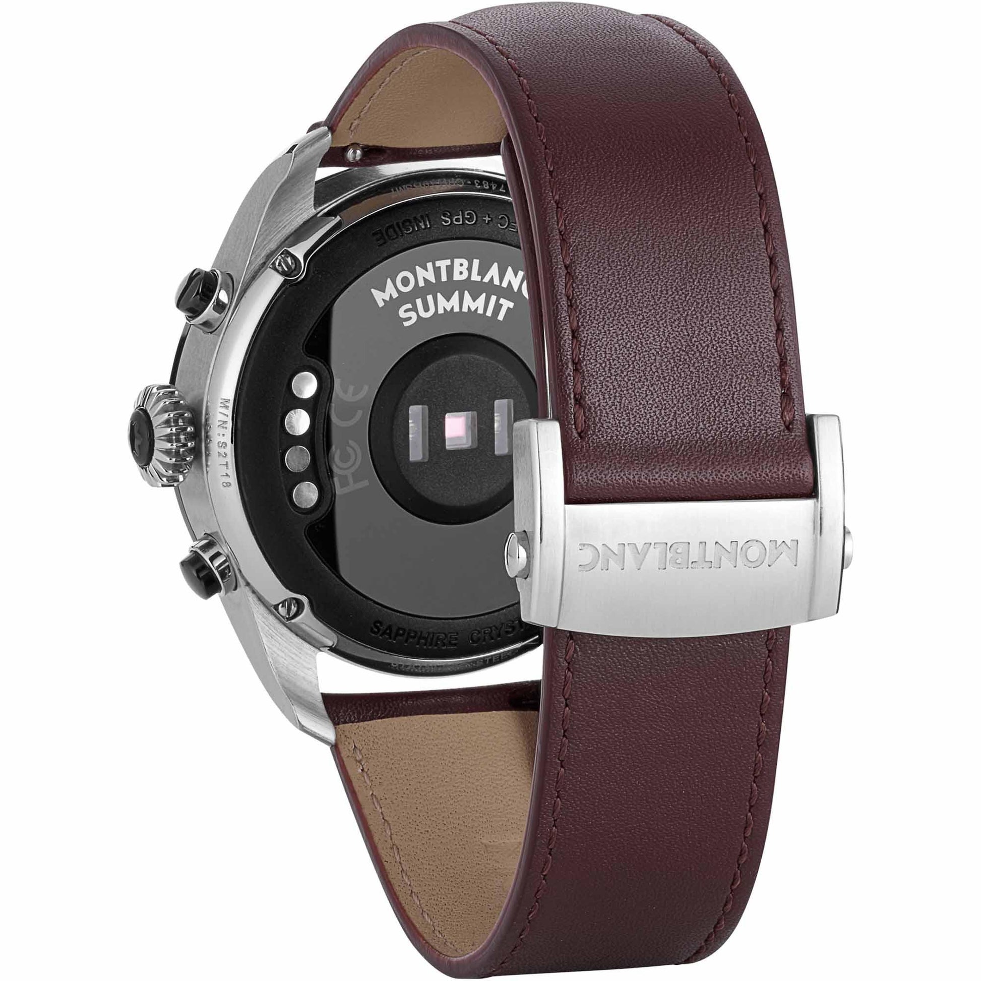 Summit 2 Edelstahl in Schwarz zweifarbig und Leder, Leder von Montblanc (119439)