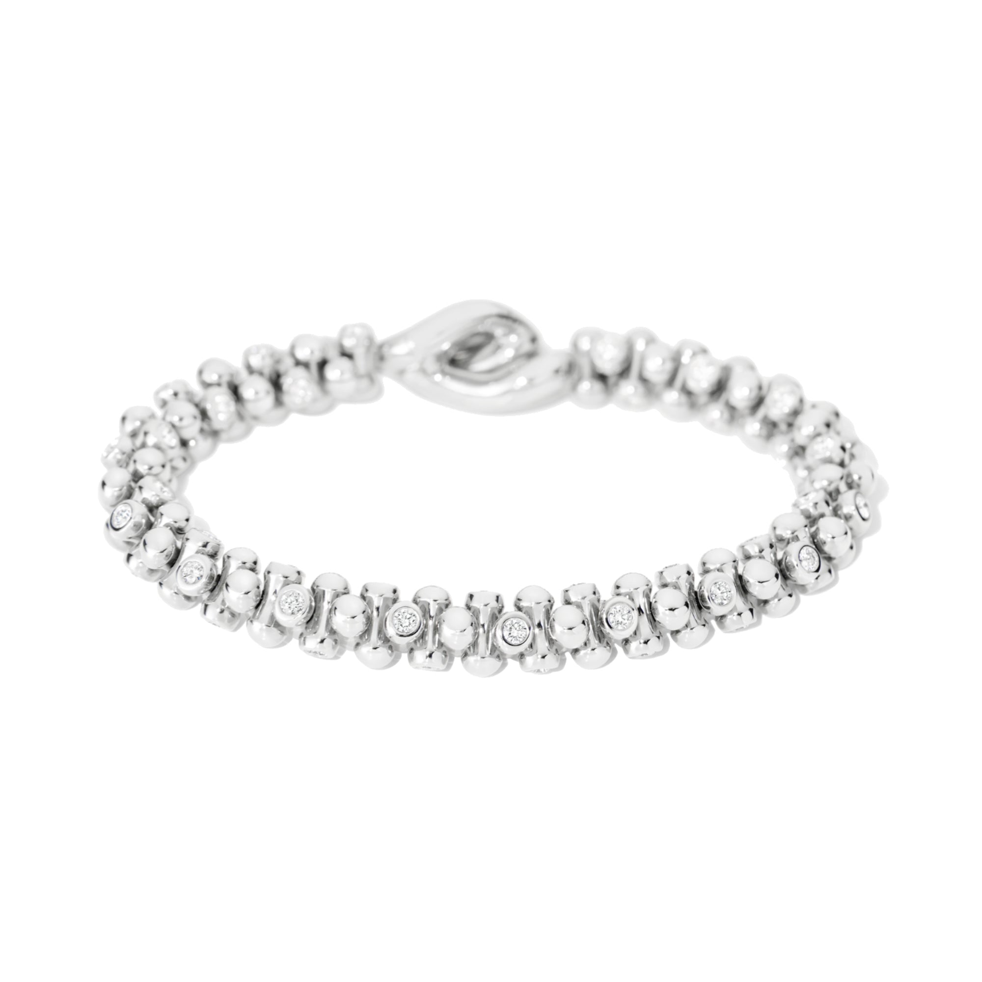 Tamara Comolli ALWAYS Diamonds alternating Armband 'Classic' (B-AD-alt-Cl-wg) aus Weißgold mit Diamant