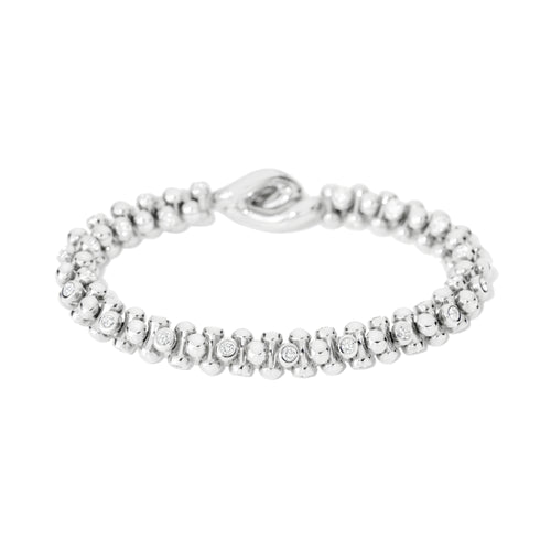 Tamara Comolli ALWAYS Diamonds alternating Armband 'Classic' (B-AD-alt-Cl-wg) aus Weißgold mit Diamant