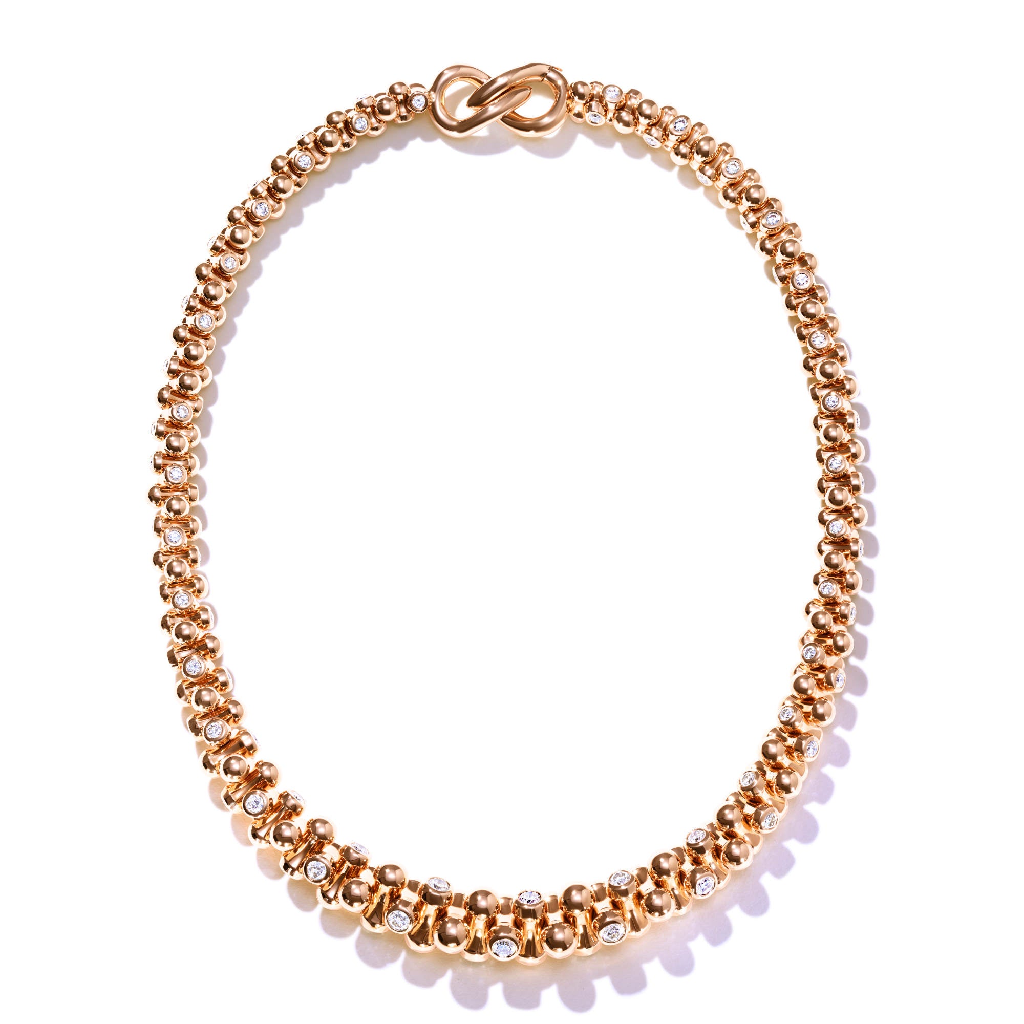 Tamara Comolli ALWAYS DIAMONDS Halskette (N-AD-Alt-Gr-Cl-rg) aus Roségold mit Diamant