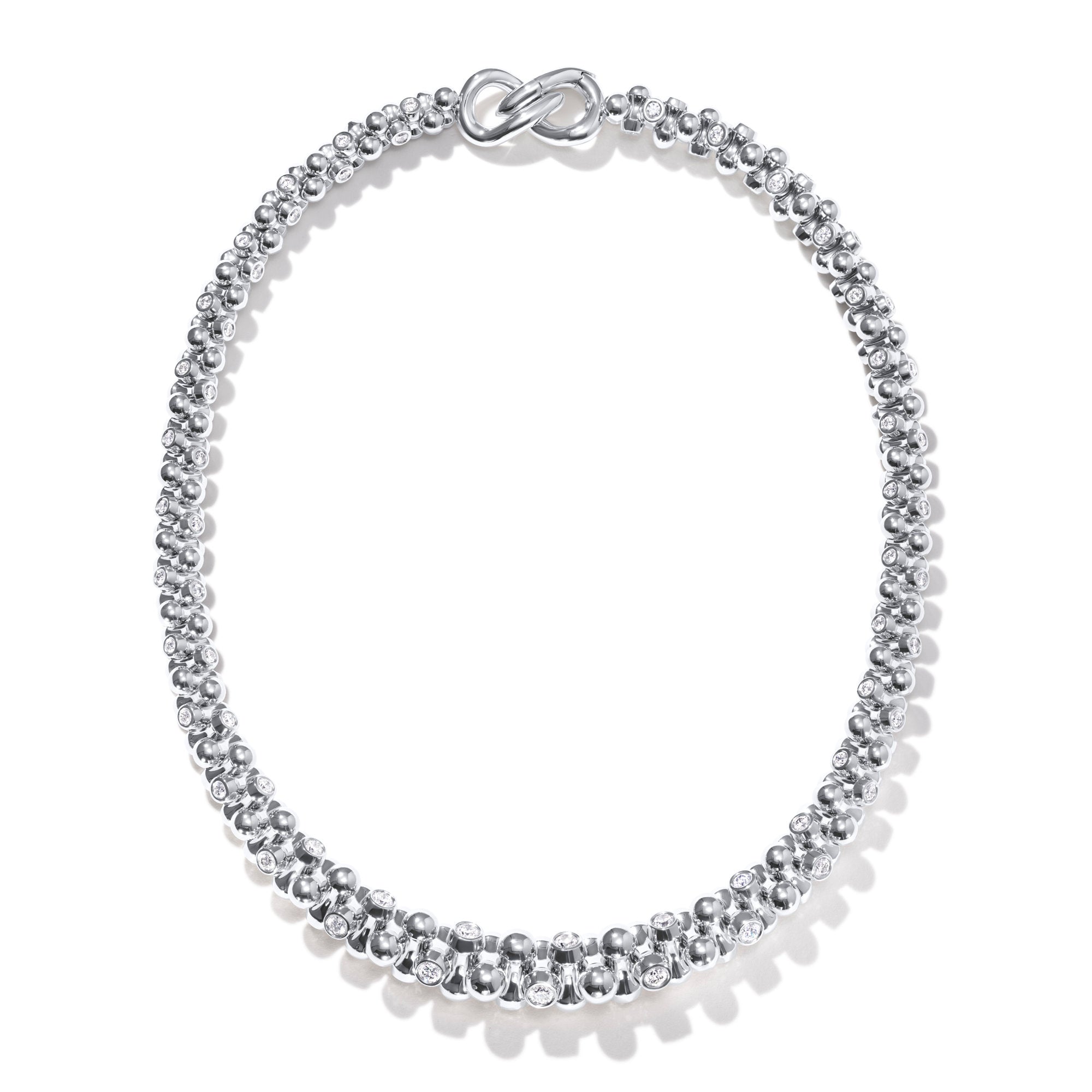 Tamara Comolli ALWAYS DIAMONDS Halskette (N-AD-Alt-Gr-Cl-wg) aus Weißgold mit Diamant