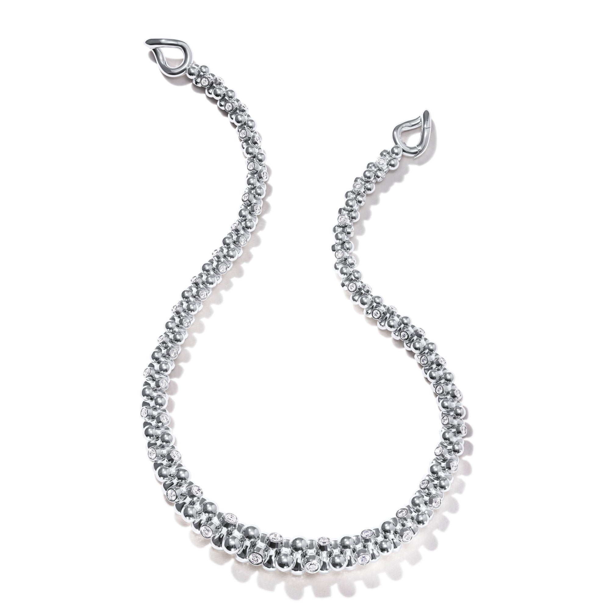 Tamara Comolli ALWAYS DIAMONDS Halskette (N-AD-Alt-Gr-Cl-wg) aus Weißgold mit Diamant