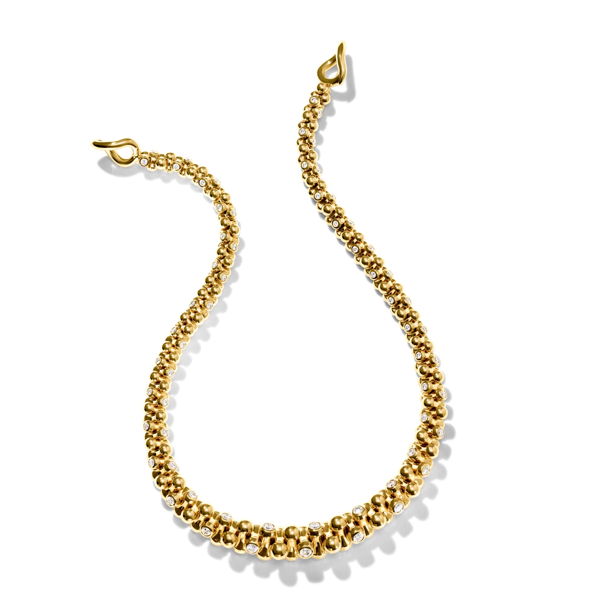 Tamara Comolli ALWAYS DIAMONDS Halskette (N-AD-Alt-Gr-Cl-yg) aus Gelbgold mit Diamant