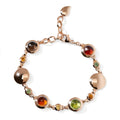 Tamara Comolli BOUTON Armband 'Indian Summer' (B-BOU-IS-Sa-rg) aus Roségold mit Diamant, Citrin, Peridot, Rauchquarz und Saphir